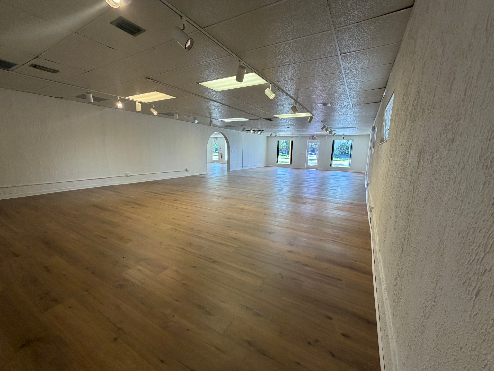 Hardwood floor interior space