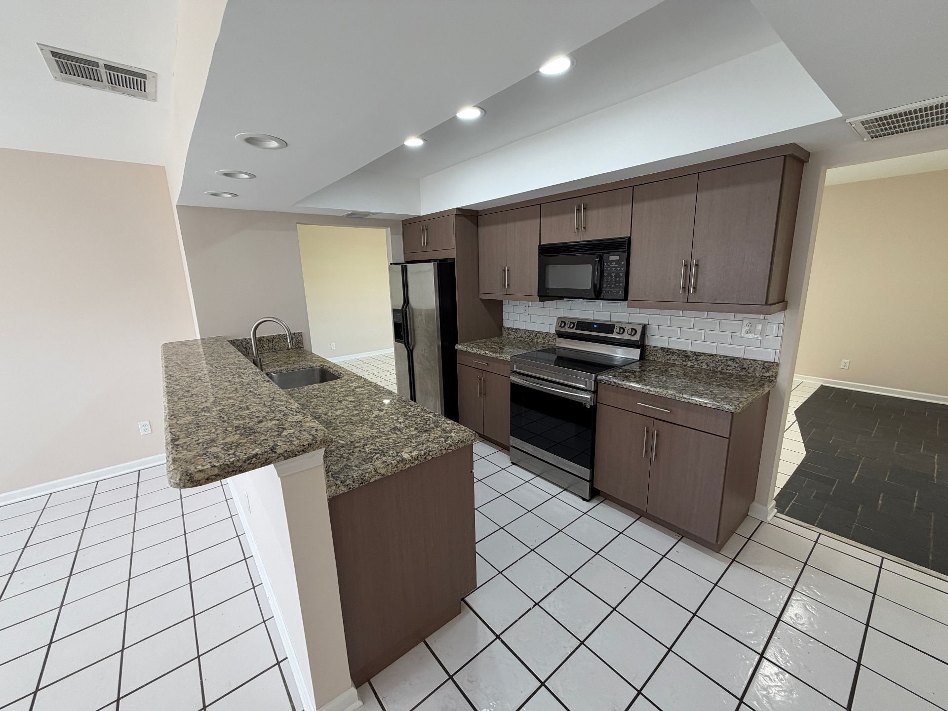 Updated kitchen with granite counters